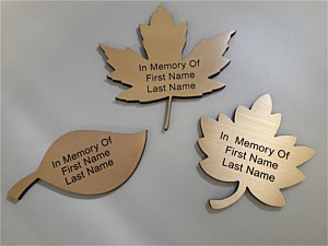 Bronze leaves cut to client specs